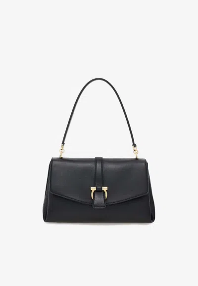 Ferragamo Black Mia Small Shoulder Bag