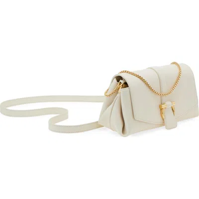 Ferragamo Small New Front Flap Crossbody Bag In White