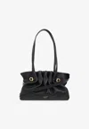 Ferragamo Small Pierc Gathered Leather Shoulder Bag
