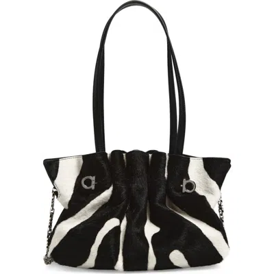 Ferragamo Small Piercing Soft Bag In Black