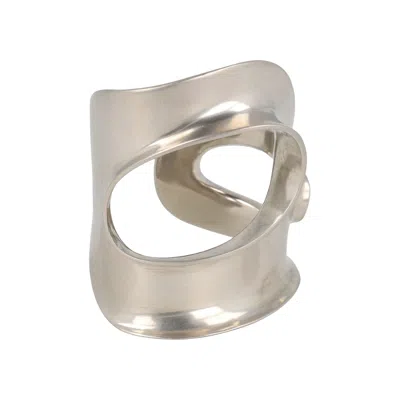 Pre-owned Ferragamo Small Sculptural Cutout Bracelet 'silver' | Women's Size Onesize