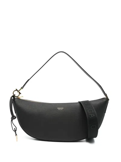 Ferragamo Small Smile Shoulder Bag In Black