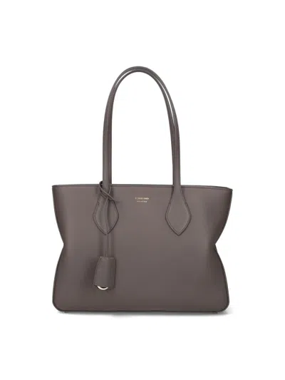 Ferragamo Small Star Tote Bag In Gray