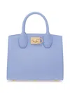 Ferragamo Small Studio Box Shoulder Bag In Blue