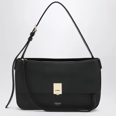 Ferragamo Small Top Handle Shoulder Bag In Black