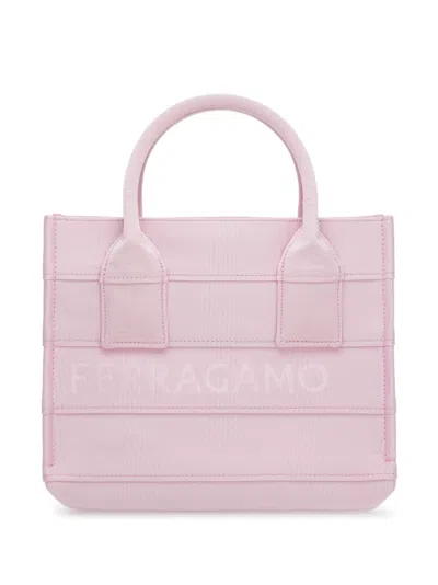 FERRAGAMO SMALL TOTE BAG WITH SIGNATURE