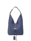 Ferragamo Small V-shaped Shoulder Bag In Blue