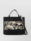Ferragamo Logo Printed Small Tote Bag Women In Black