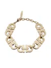 Ferragamo Crystal Chain Link Bracelet In Gray