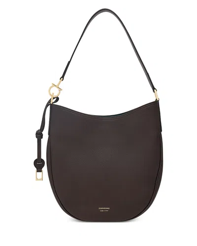 Ferragamo Smile Hobo Bag In Testa Di Moro