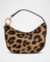 Ferragamo Smile Leopard Calf Hair Top-handle Bag In Animal Print