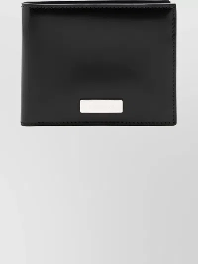 Ferragamo Smooth Leather Bi-fold Wallet In Black
