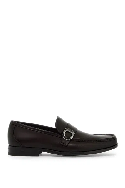 Ferragamo Smooth Leather Loafers In Black
