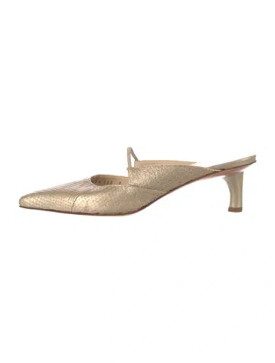 Pre-owned Ferragamo Snakeskin Mules