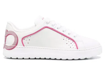 Pre-owned Ferragamo Sneaker Pink (women's) Sneakers In White