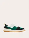 Ferragamo Gancini Low-top Sports Shoes With Outline In Green