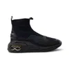 Ferragamo Cosma Sock High-top Sneakers In Black