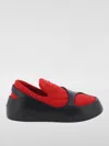 Ferragamo Two-tone Slip Ons In Neoprene And Rubber In Red