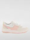 Ferragamo Multicolored Smooth Leather Sneaker For Women In Cream
