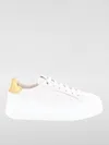 Ferragamo Woman Wedge Sneaker In Gold