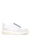 Ferragamo Perforated Logo Low Upper Board Shoes In White