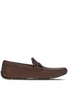 Ferragamo Gancini-ornament Driver Loafers In Multicolor