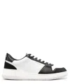 Ferragamo Suede Patch Skate Sneaker In White