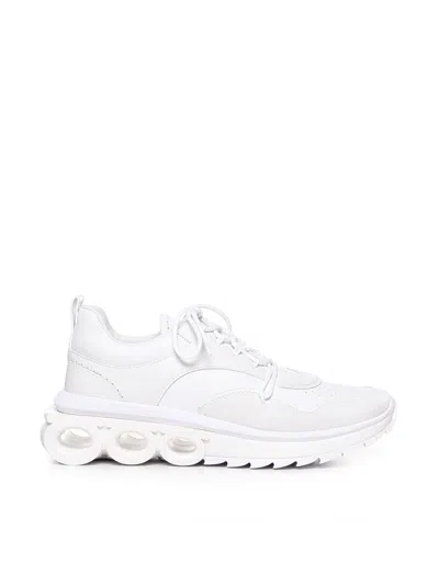 FERRAGAMO SNEAKERS WITH GANCINI PLAQUE