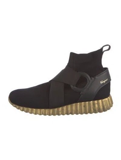 Pre-owned Ferragamo Sock Sneakers In Black