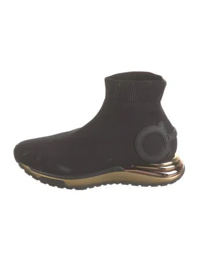 Pre-owned Ferragamo Sock Sneakers In Gray