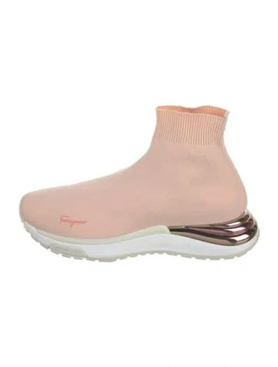 Pre-owned Ferragamo Sock Sneakers In Orange