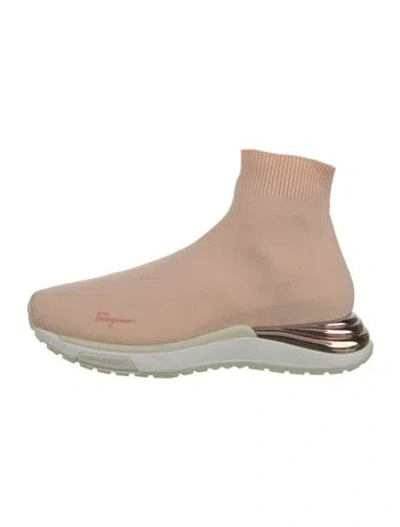 Pre-owned Ferragamo Sock Sneakers In Pink