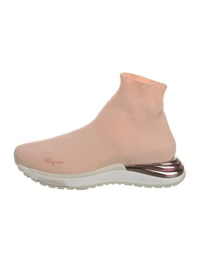 Pre-owned Ferragamo Sock Sneakers In Pink