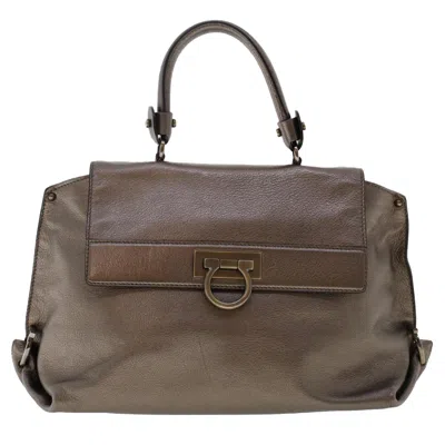 Pre-owned Ferragamo Sofia Leather Handbag () In Brown