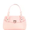 Ferragamo Sofia Satchel Laser Cut Leather Medium In Pink