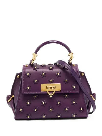 Pre-owned Ferragamo Sofia Star-embellished Handbag In Purple