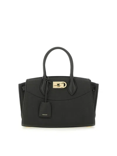 FERRAGAMO BOLSO SHOPPING - NEGRO