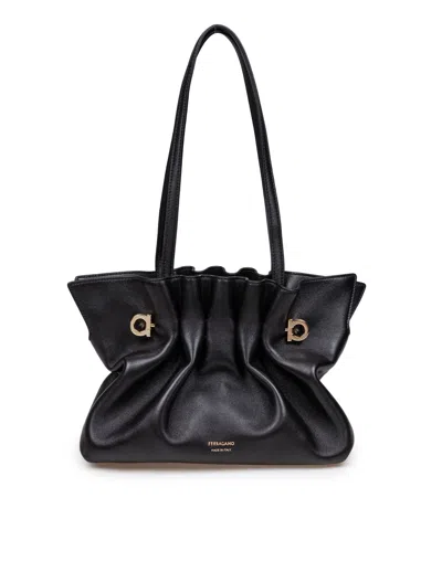 FERRAGAMO SOFT BAG IN NAPPA COLOR BLACK