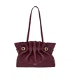 Ferragamo Small Double-gancini Gathered Shoulder Bag In Purple