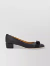 Ferragamo Soft Bow Block Heel Pumps