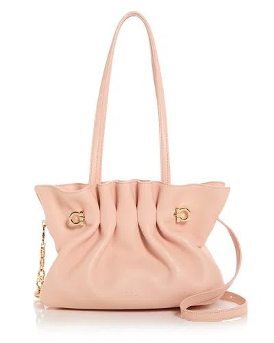 FERRAGAMO SOFT LEATHER SHOULDER BAG