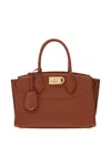 Ferragamo Soft (m) Leather Tote Bag In Brown