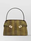 Ferragamo Medium Hug Ayers-leather Top Handle Bag In Brown