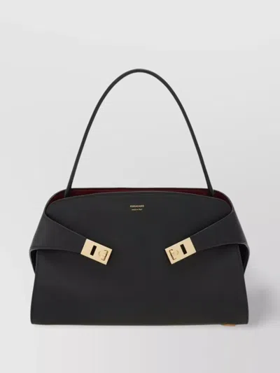 FERRAGAMO SOFT MEDIUM BICOLOR SHOULDER BAG