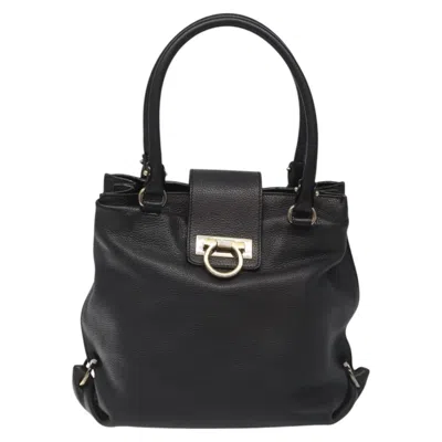 Pre-owned Ferragamo Soft Sofia Tote Leather Leather Handbag () In Black