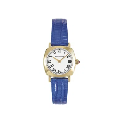 Pre-owned Ferragamo Soft Square Leather Watch 'gold' | Women's Size Onesize