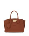 Ferragamo Soft Studio Bag In New Cognac