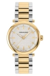 Ferragamo Softy Bracelet Watch In Two Tone