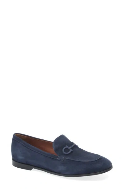 Ferragamo Soldy Gancio Loafer In Blue