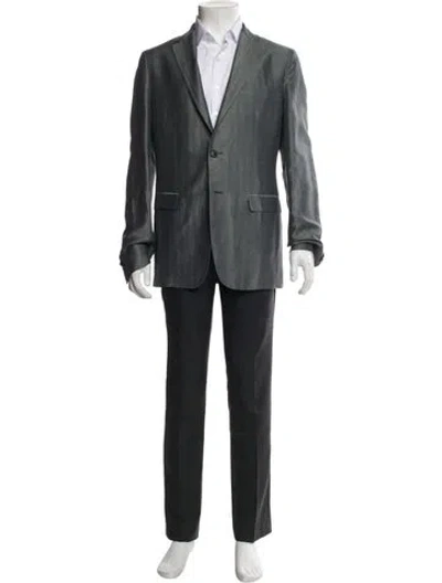 Pre-owned Ferragamo Solid Blazer In Blue